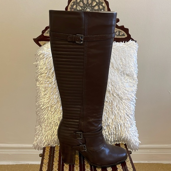 8.5 DARK BROWN knee high boots BRAND NEW - Picture 1 of 8